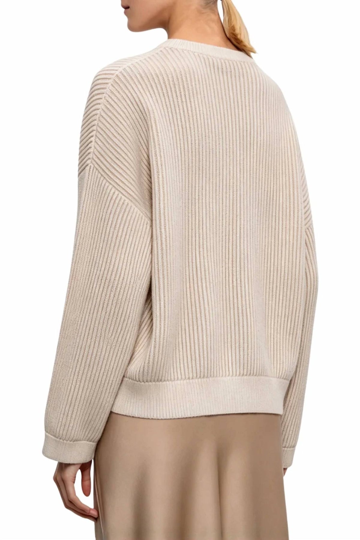 Brunello Cucinelli - Vertical Ribbed Knit Crewneck Sweater