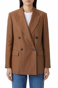 Brunello Cucinelli - Women's Double-breasted Linen Blazer