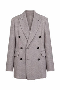 Brunello Cucinelli - Women's Microcheck Double-breasted Jacket