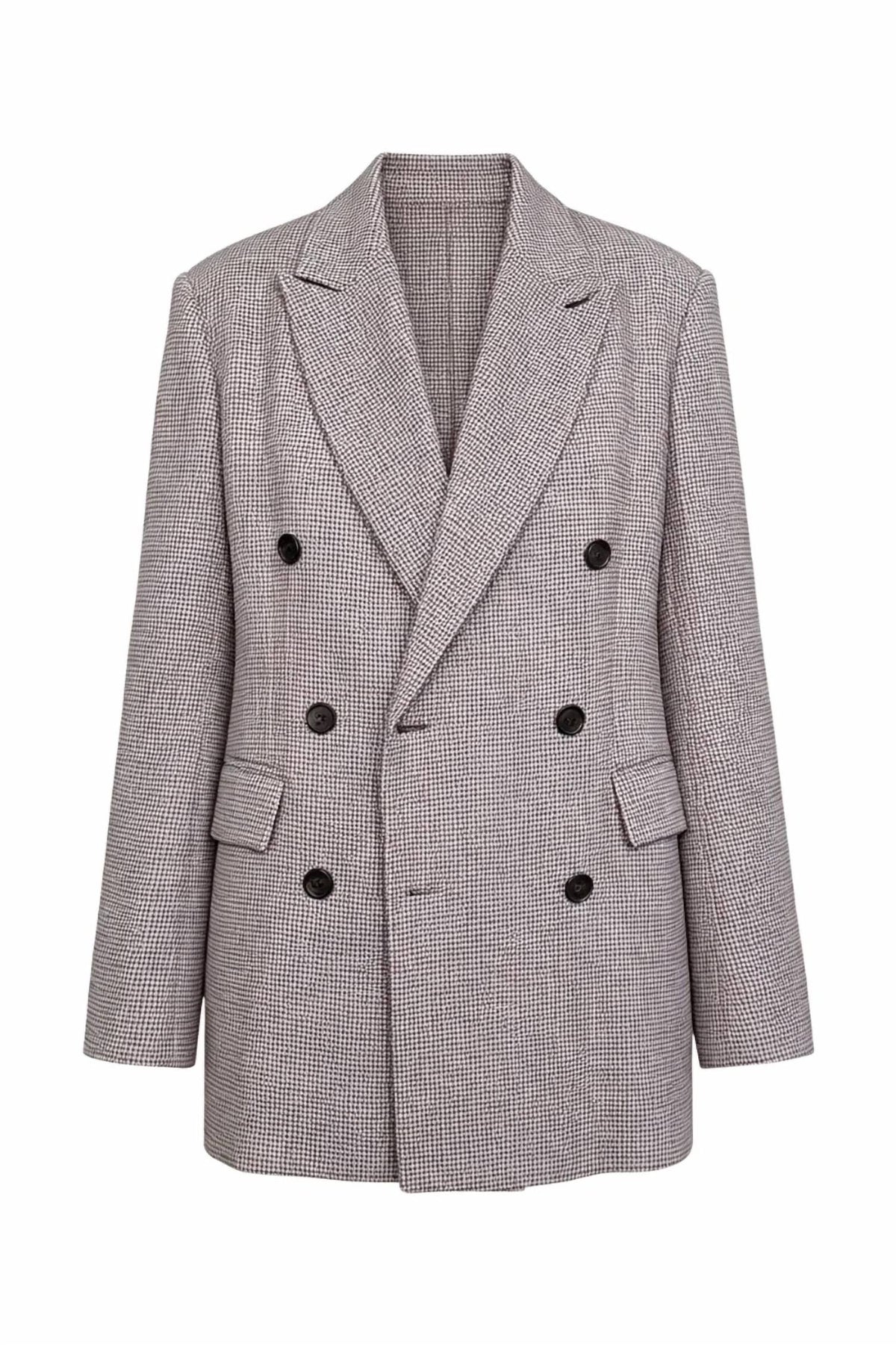 Brunello Cucinelli - Women's Microcheck Double-breasted Jacket