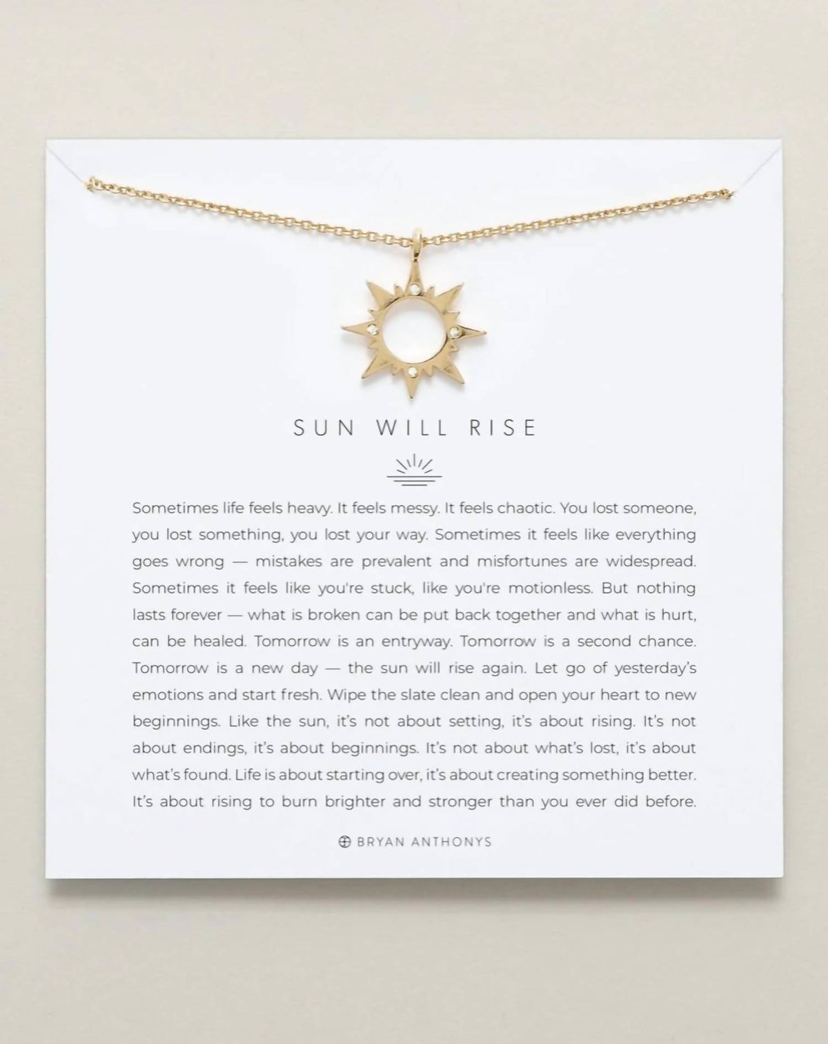 Bryan Anthonys - Sun Will Rise Necklace