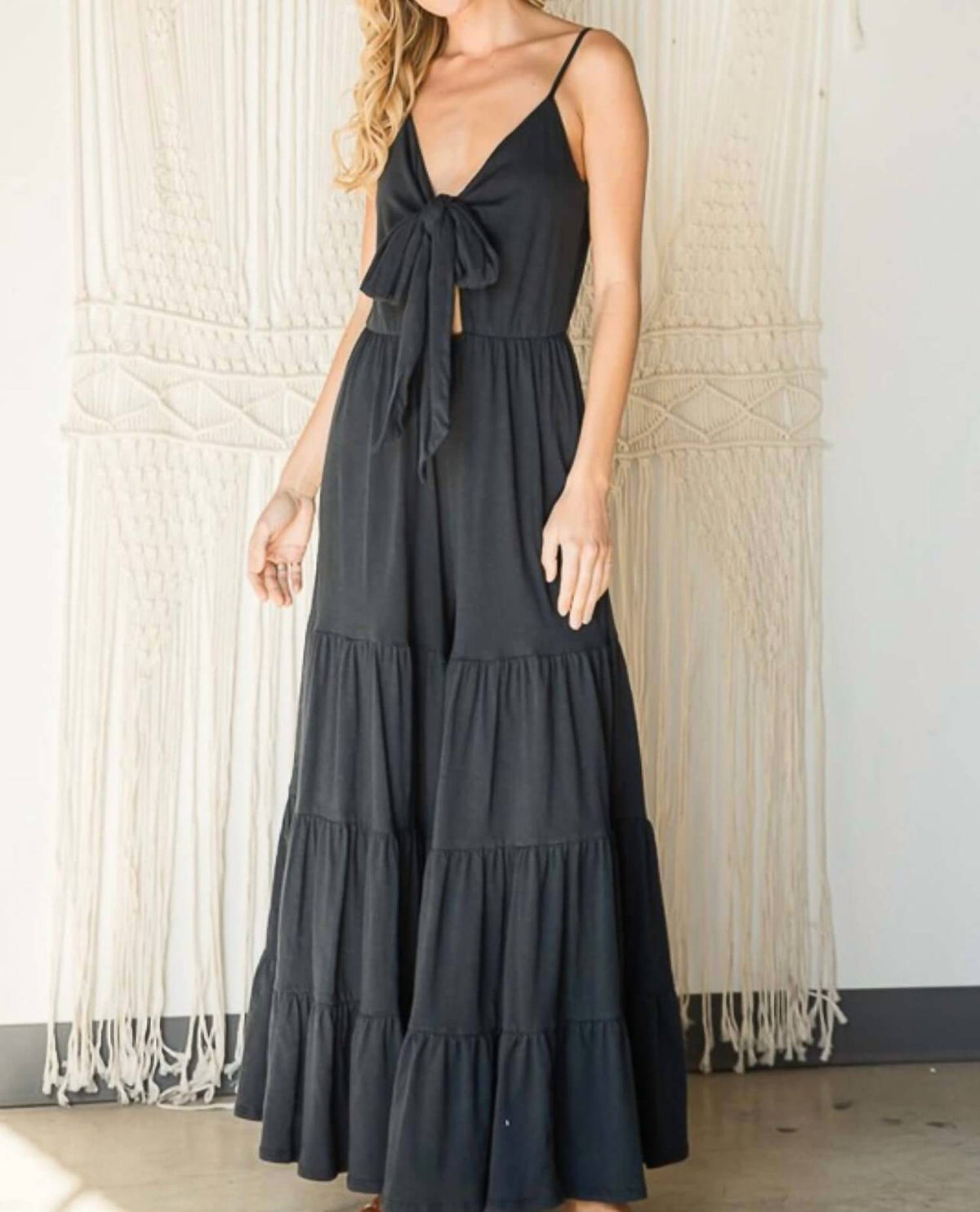 Bucketlist - Brinley Tie Front Jumpsuit
