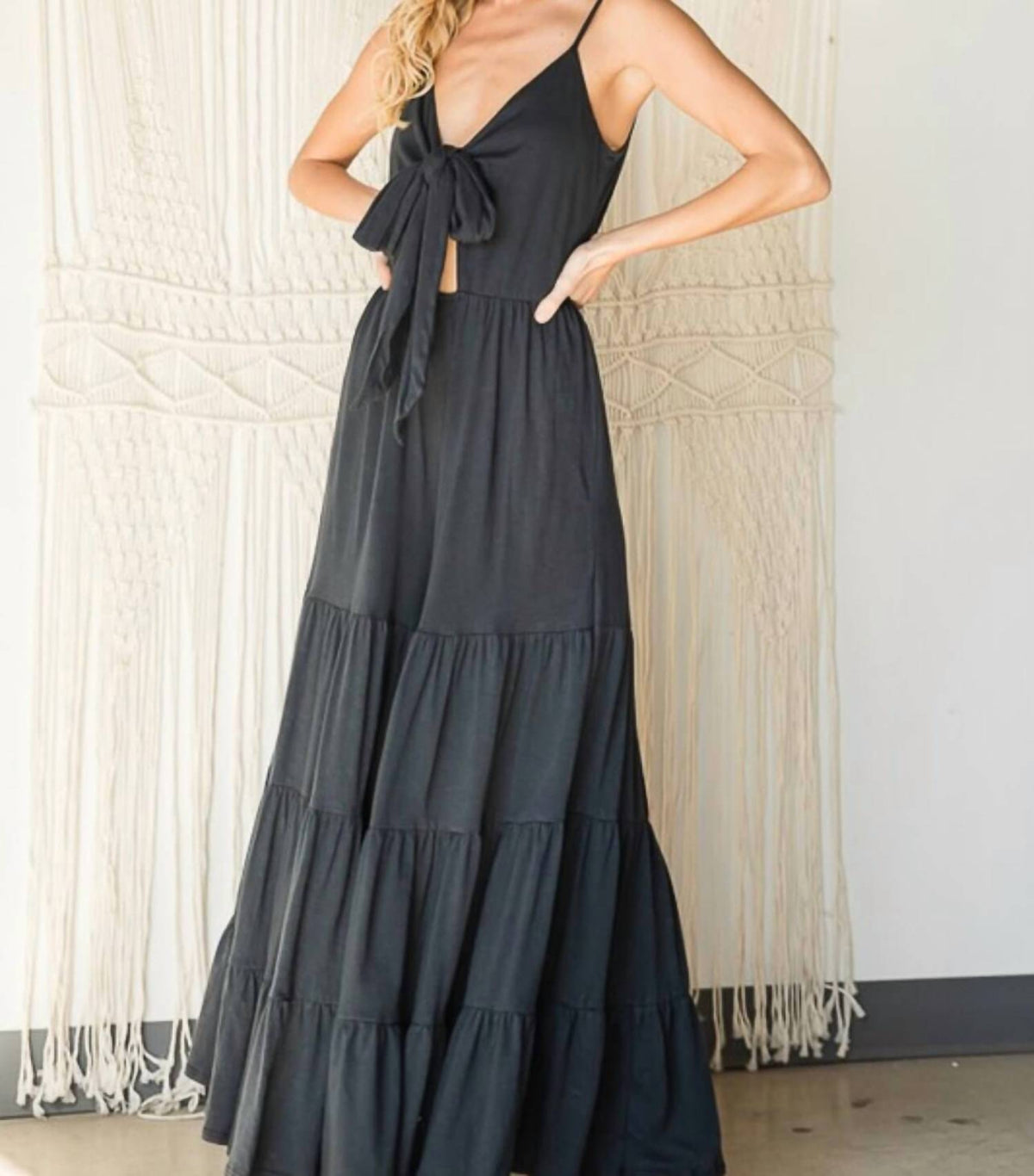 Bucketlist - Brinley Tie Front Jumpsuit