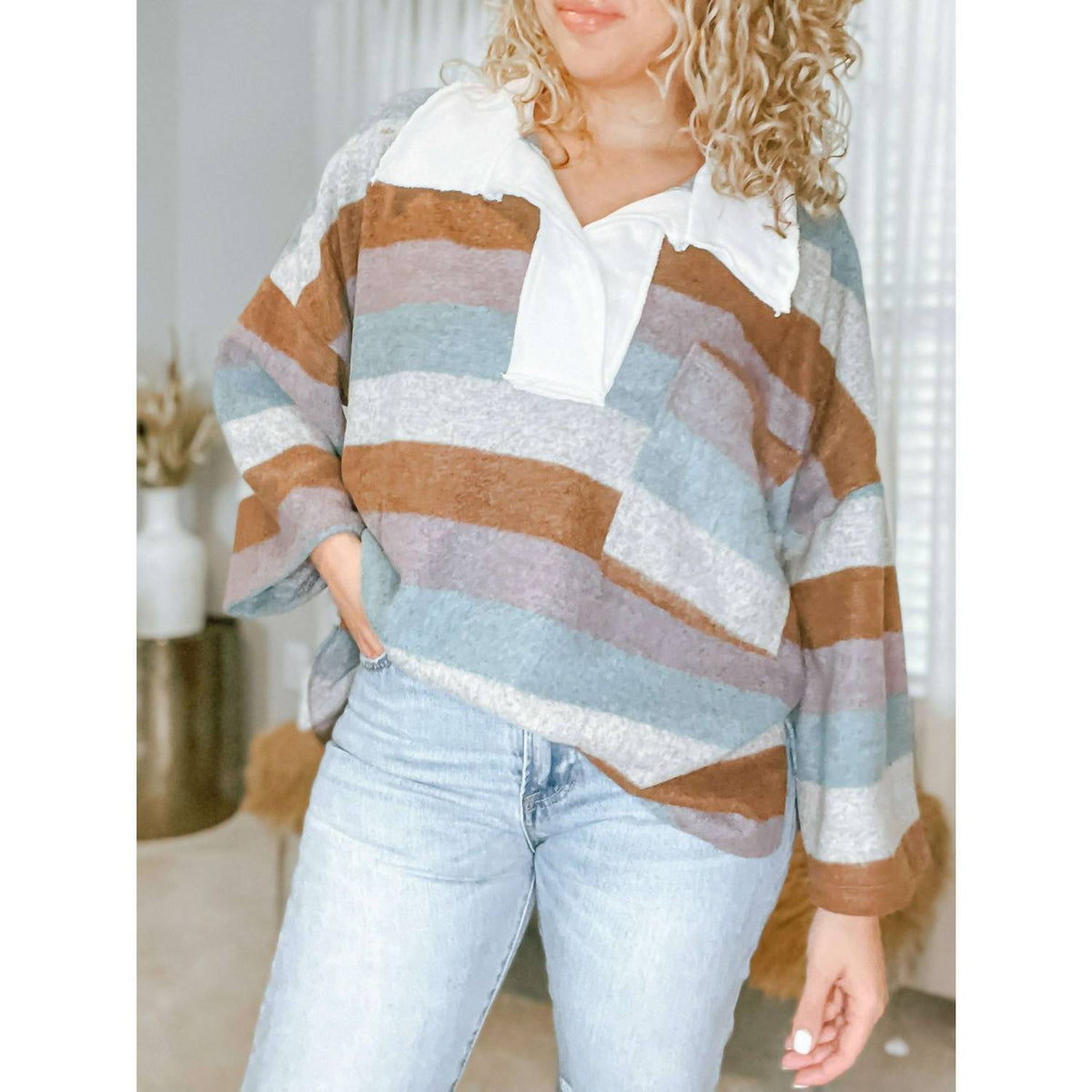 Bucketlist - Francesca Collared Pullover Sweater