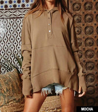 Bucketlist - French Terry Oversized Solid Hoodie