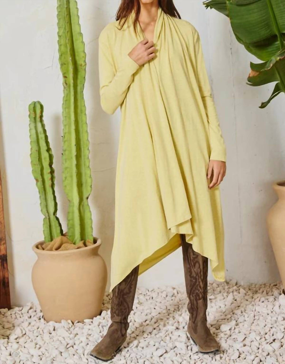 Bucketlist - Londyn Draped Solid Cardigan