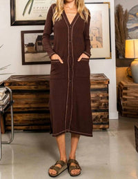 Bucketlist - Reverse Stitch Long Cardigan