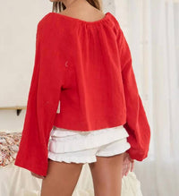 Bucketlist - Tie Front Blouse