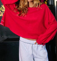 Bucketlist - Trinity Overlap Open Back Oversize Fit Reverse Stitched Top