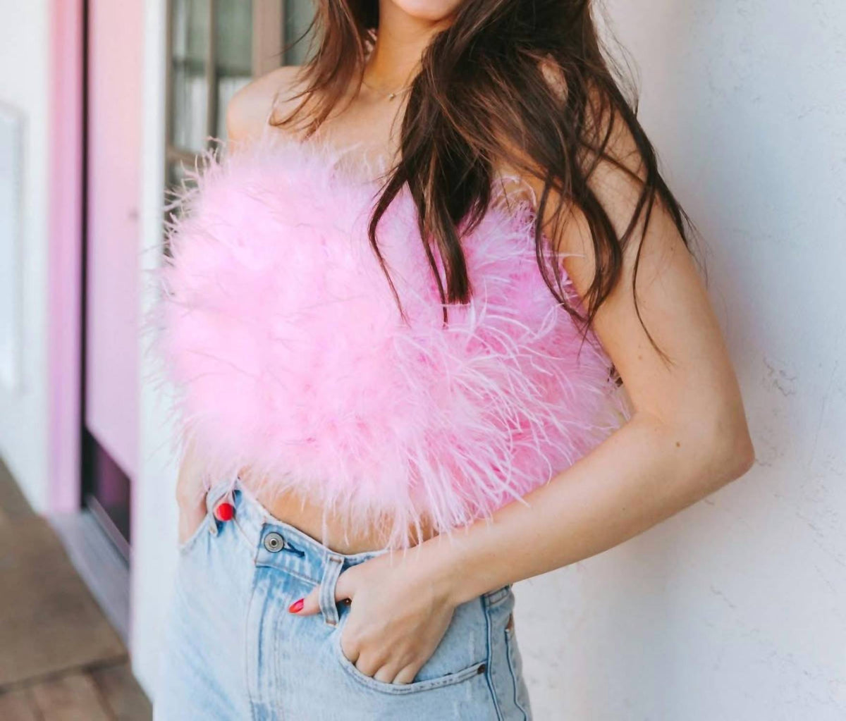 Buddylove - Feather Crop Top