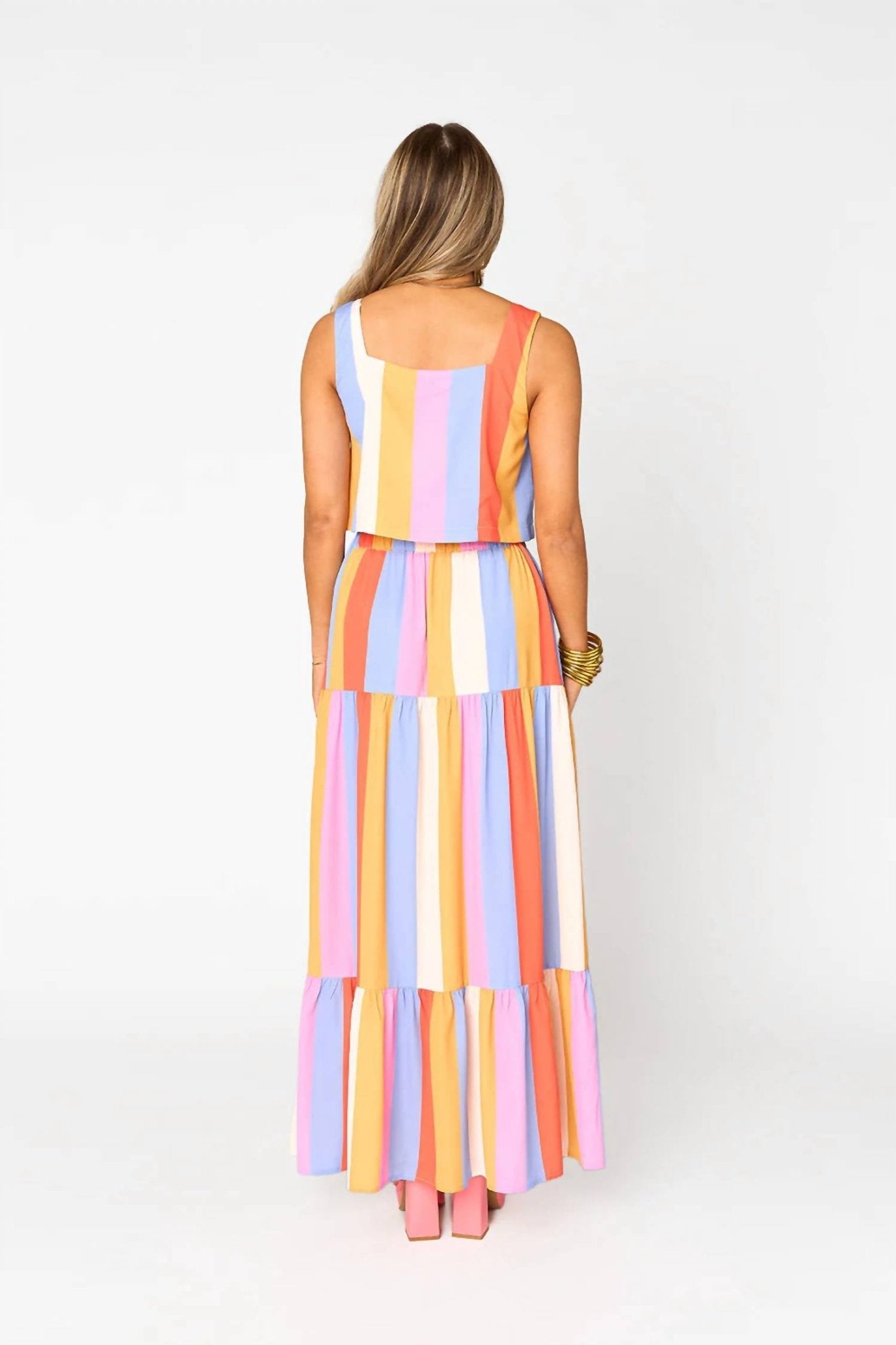 Buddylove - Pool Boy Striped Skirt Set - clothing - cotton - long - skirts