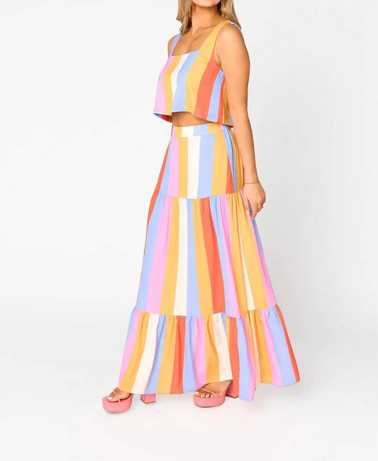 Buddylove - Pool Boy Striped Skirt Set - clothing - cotton - long - skirts