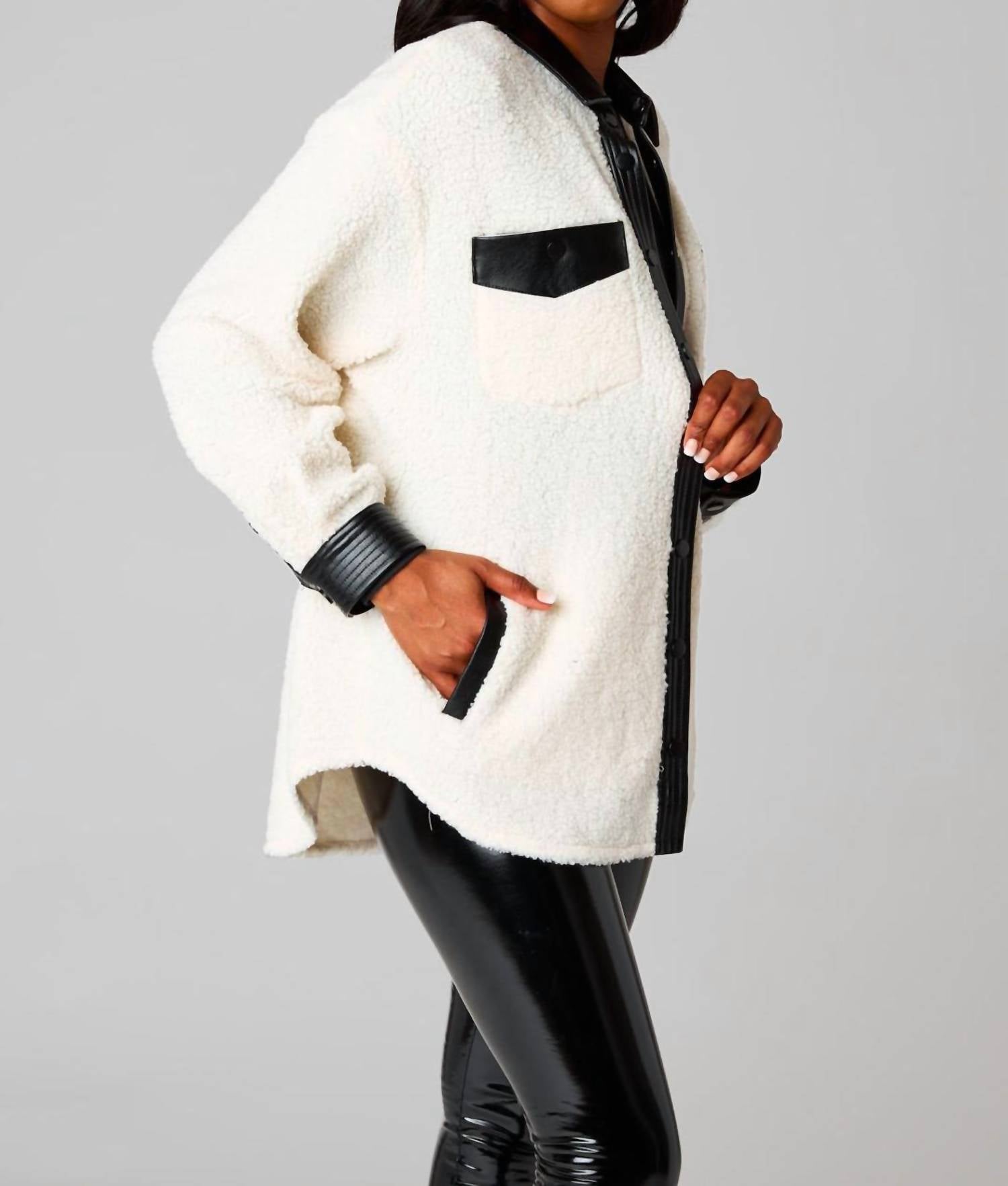 Buddylove - Rowen Sherpa Shacket - clothing - coats - jackets