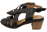 Bueno - Women's European Leather Mid Heel Sandal