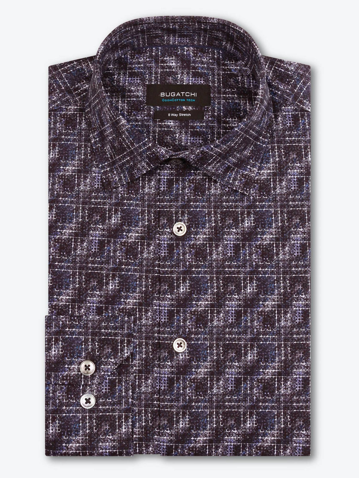 Bugatchi Uomo - Men's Grid Block Oooh Cotton Shirt