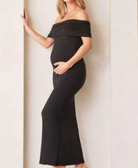 Bumpsuit - Stretch Off-shoulder Maternity Dress