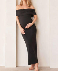 Bumpsuit - Stretch Off-shoulder Maternity Dress