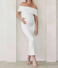 Bumpsuit - Stretch Off-shoulder Maternity Dress