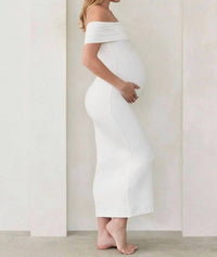 Bumpsuit - Stretch Off-shoulder Maternity Dress