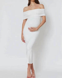 Bumpsuit - Stretch Off-shoulder Maternity Dress