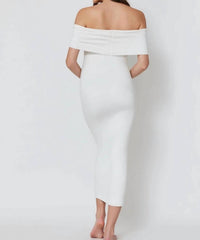 Bumpsuit - Stretch Off-shoulder Maternity Dress