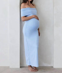 Bumpsuit - Stretch Off-shoulder Maternity Dress