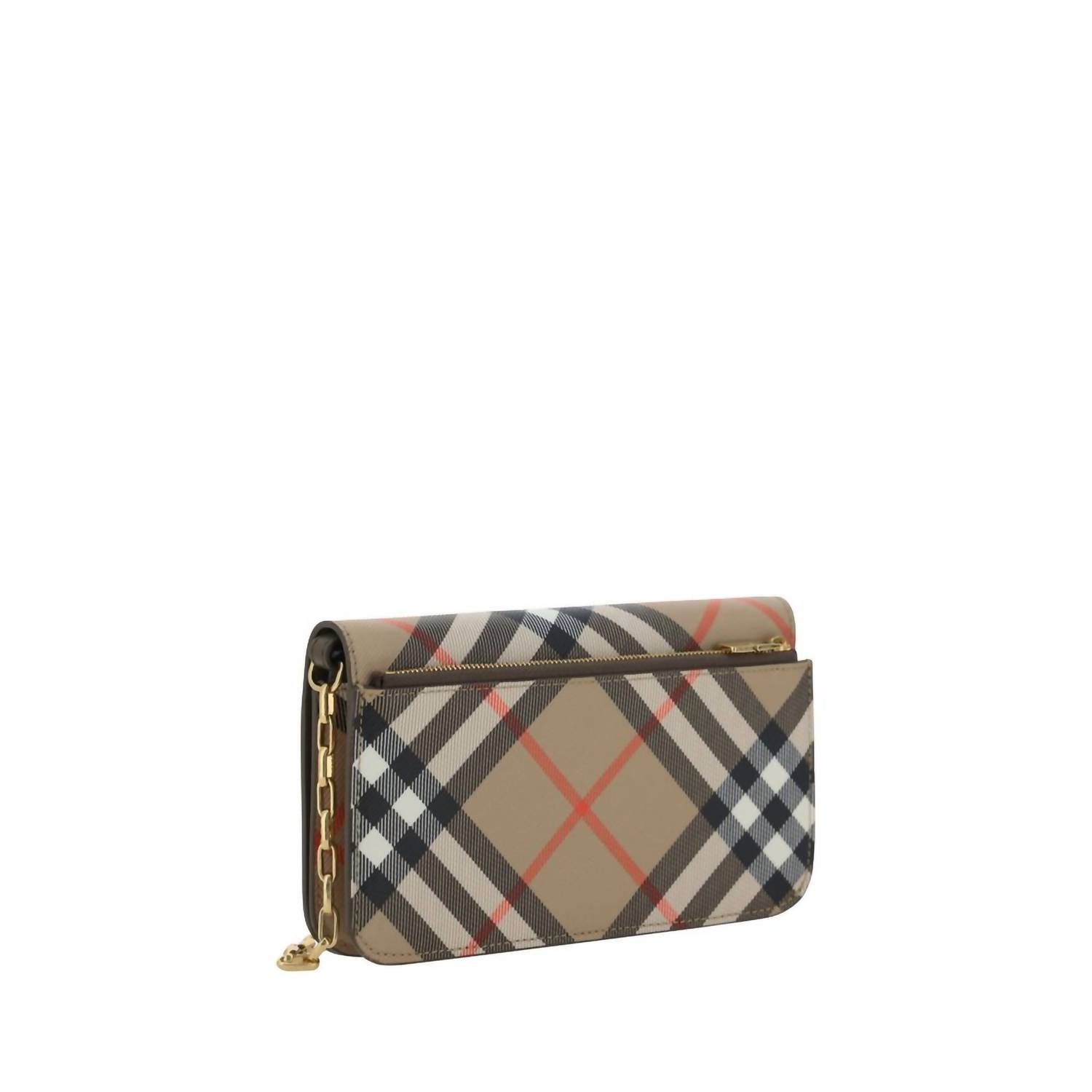 Burberry - Women's Magnetic Flap Wallet - bags - beige - cotton - blend