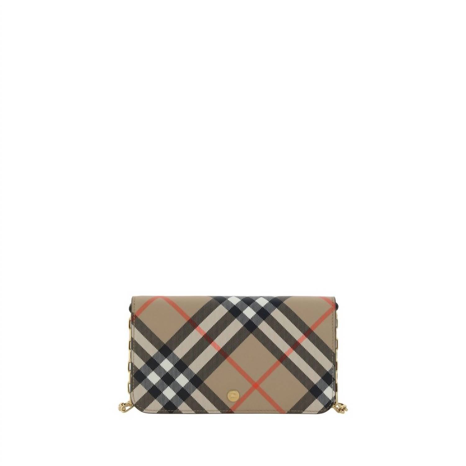 Burberry - Women's Magnetic Flap Wallet - bags - beige - cotton - blend