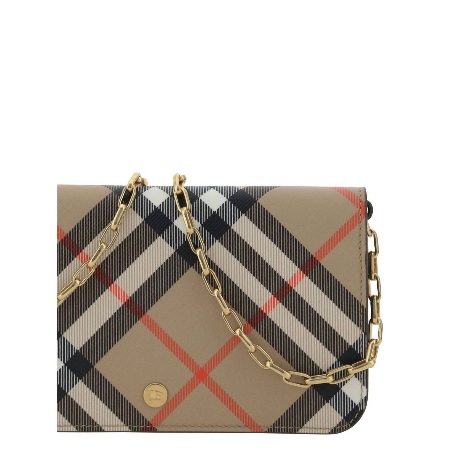 Burberry - Women's Magnetic Flap Wallet - bags - beige - cotton - blend