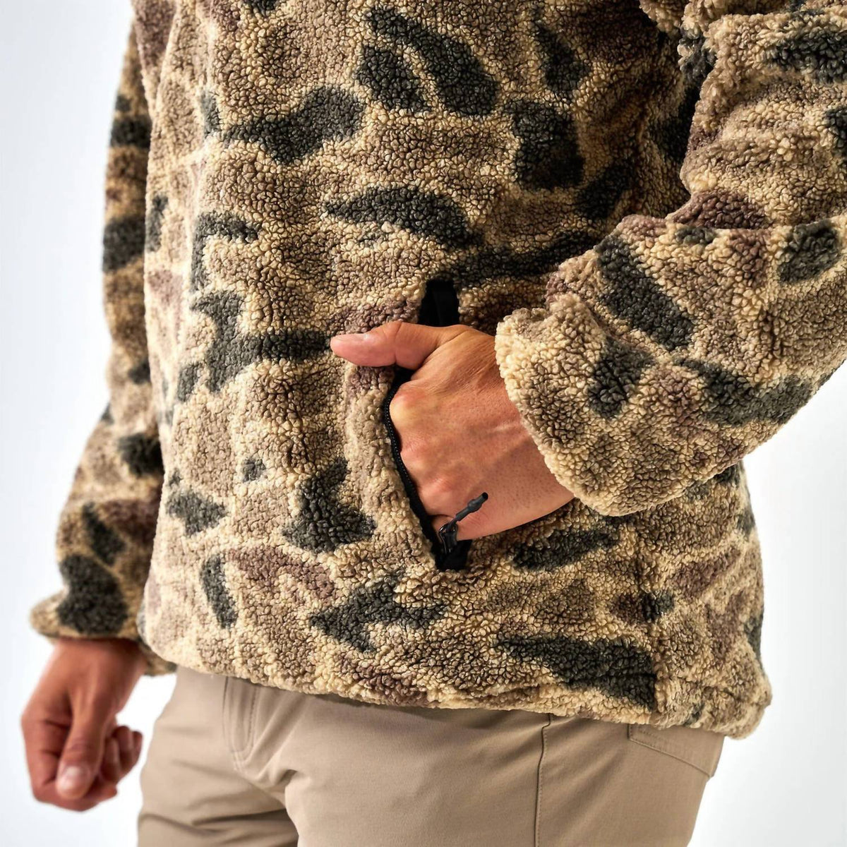 Burlebo - Sherpa Quarter Zip Camo Pullover