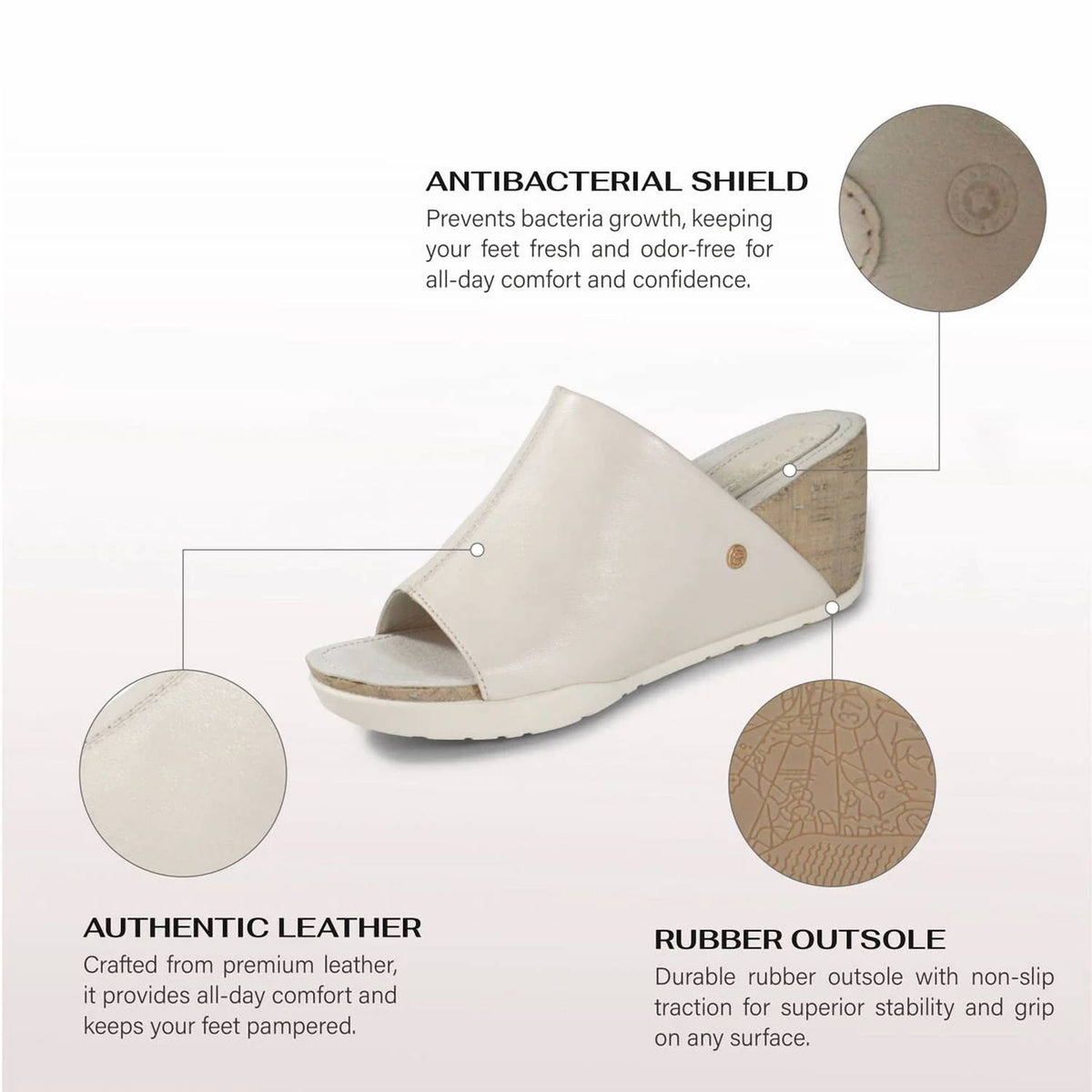 Bussola - Women's Nice Platform Wedge Slide Sandal
