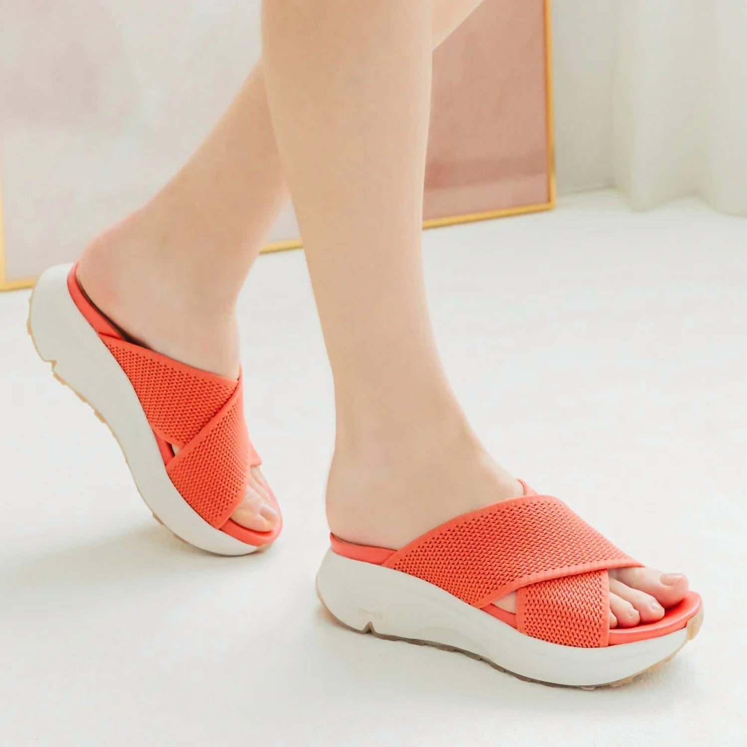 Bussola - Women's Bms 2.0 Birkita Cross Straps Sandal - orange - sandals - shoes