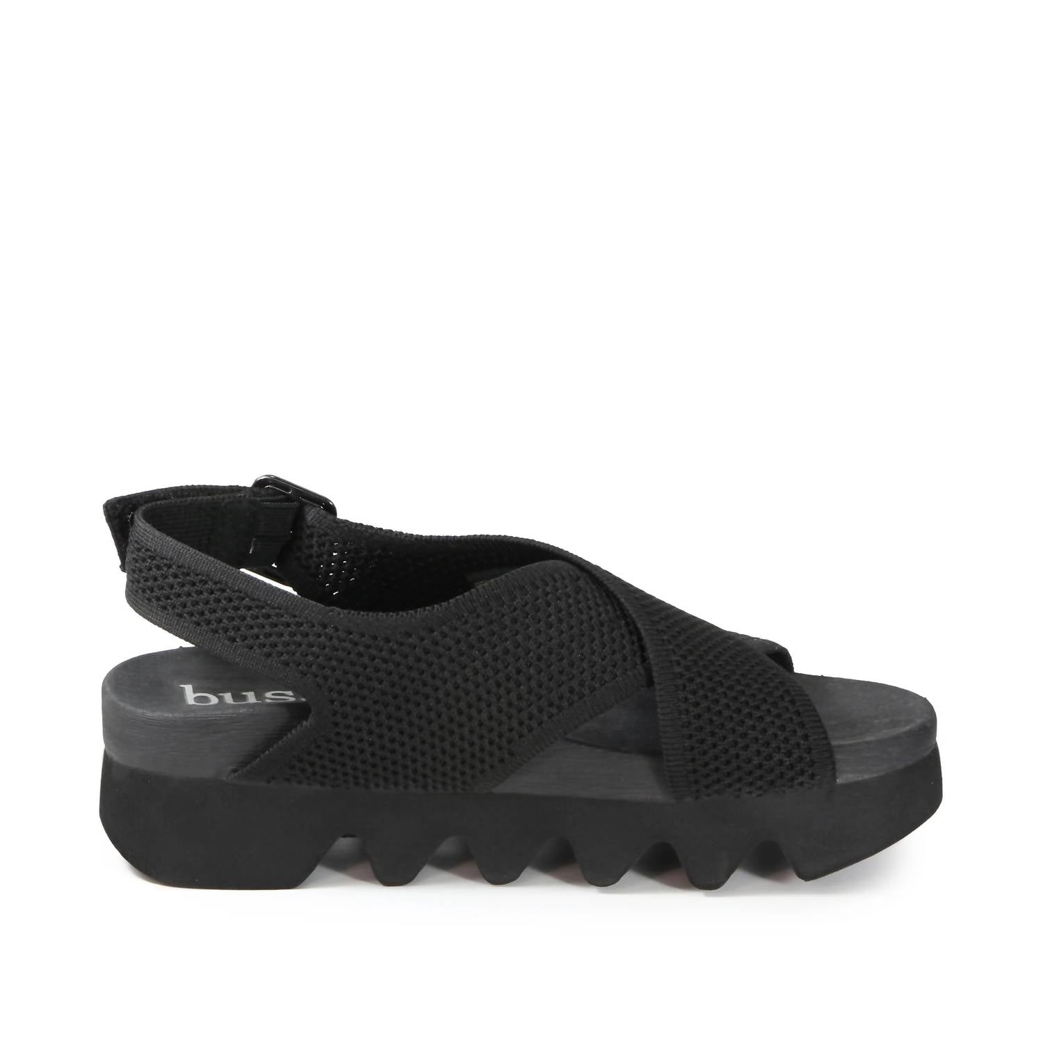 Bussola - Women's Cantara Capri Criss Cross With Zig Zag Base Sandal - black - sandals - shoes
