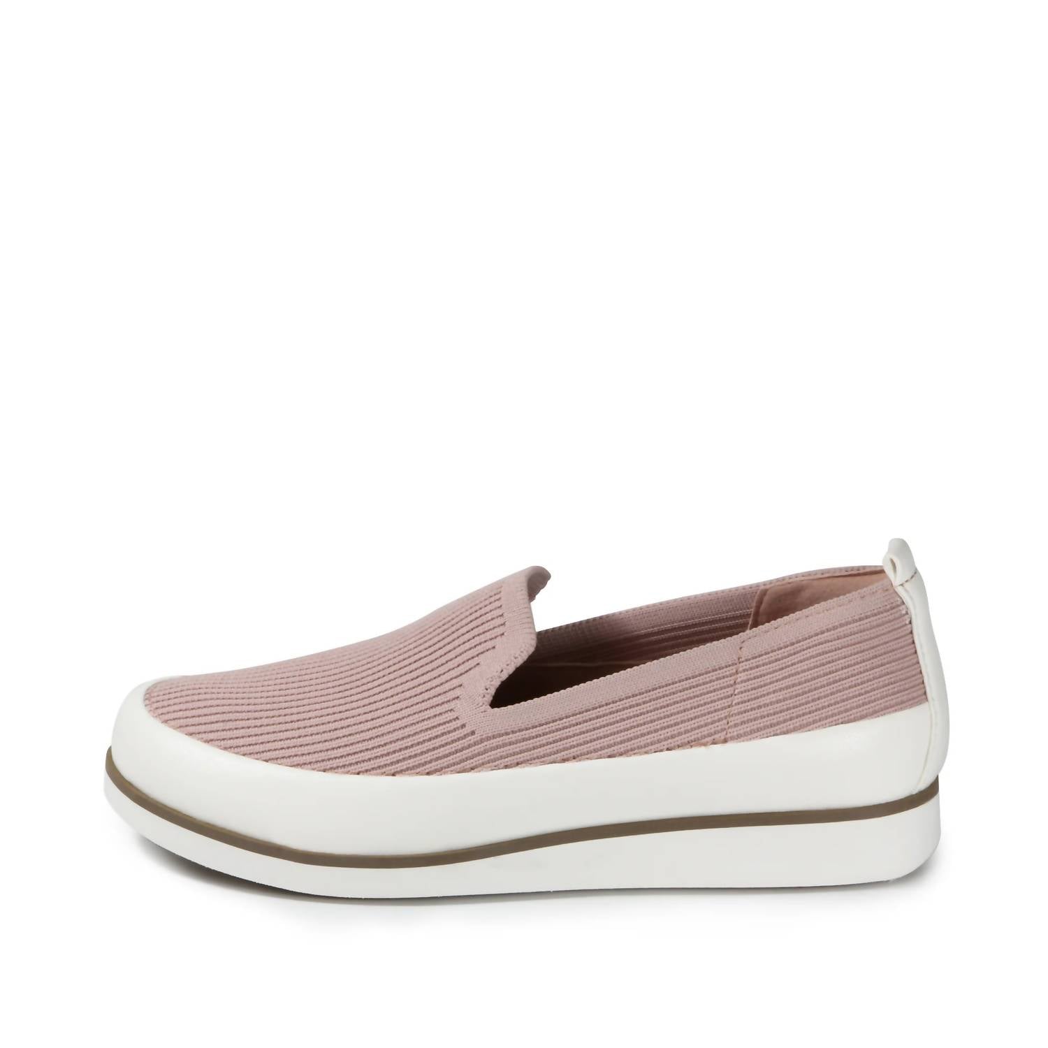 Bussola - Women's Kajsa Koln Knit Slip - on Shoes - leather - pink - shoes
