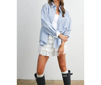 Buttermelon - Striped Long-sleeve Button-up Shirt