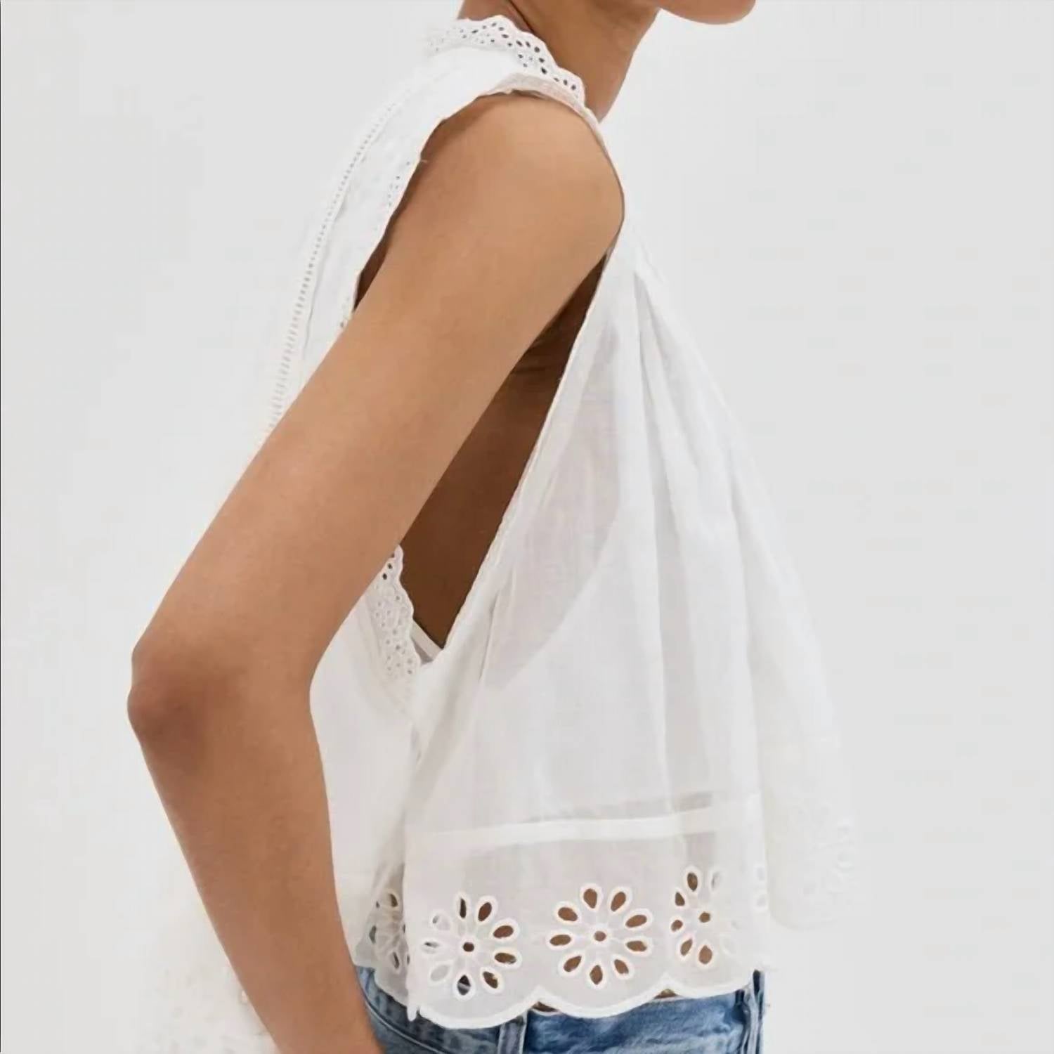 By Together - Ava Eyelet Button Down - button - down - shirts - clothing - cotton