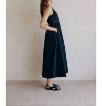 By Together - Bubble Hem Maxi Dress - black - clothing - cotton