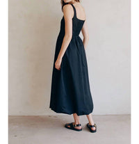By Together - Bubble Hem Maxi Dress - black - clothing - cotton