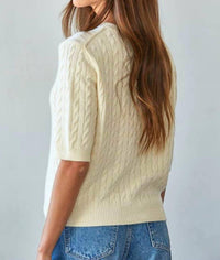 By Together - Cable Knit Cardigan Sweater