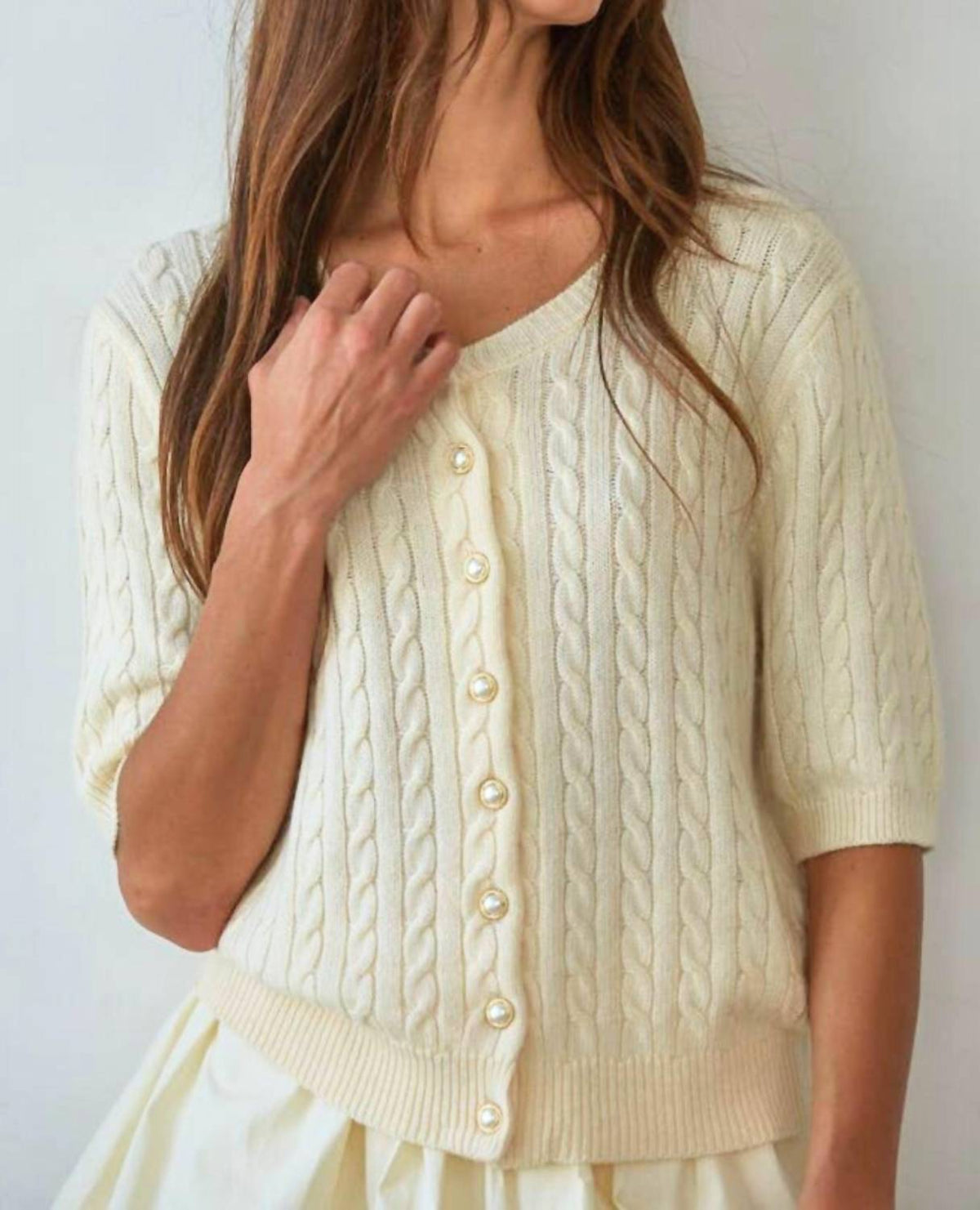 By Together - Cable Knit Cardigan Sweater