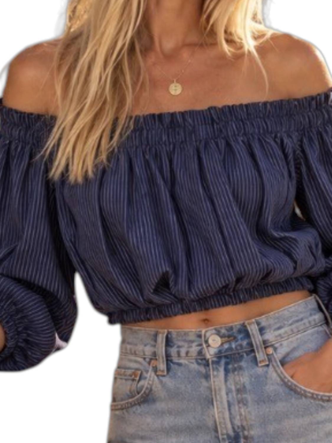 By Together - Crop Linen Boho Top