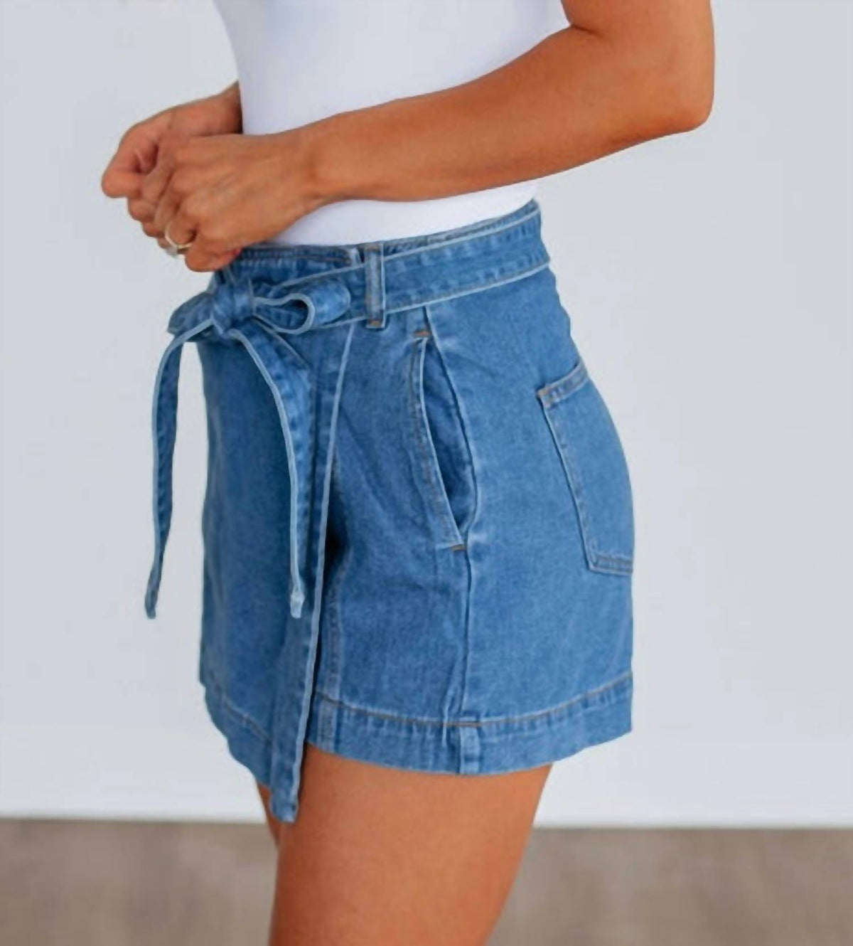 By Together - Denim Bow Skort