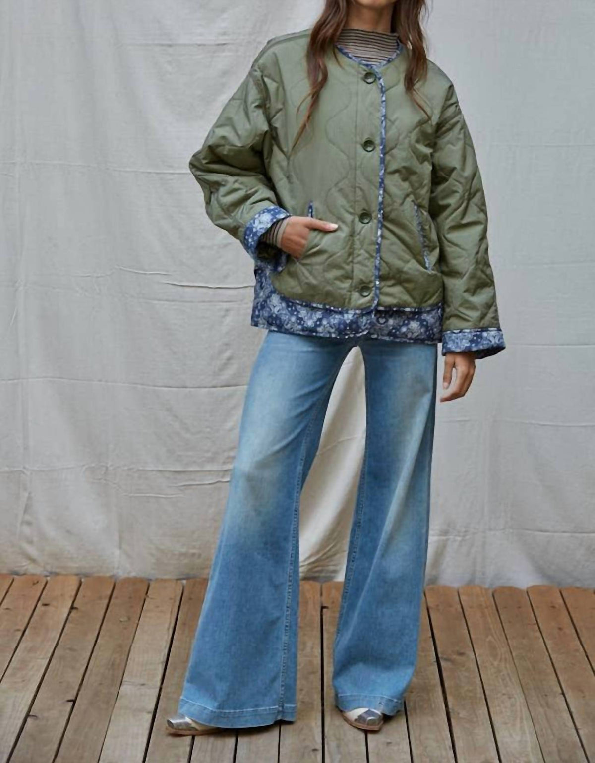 By Together - Quilted Padded Bomber Jacket