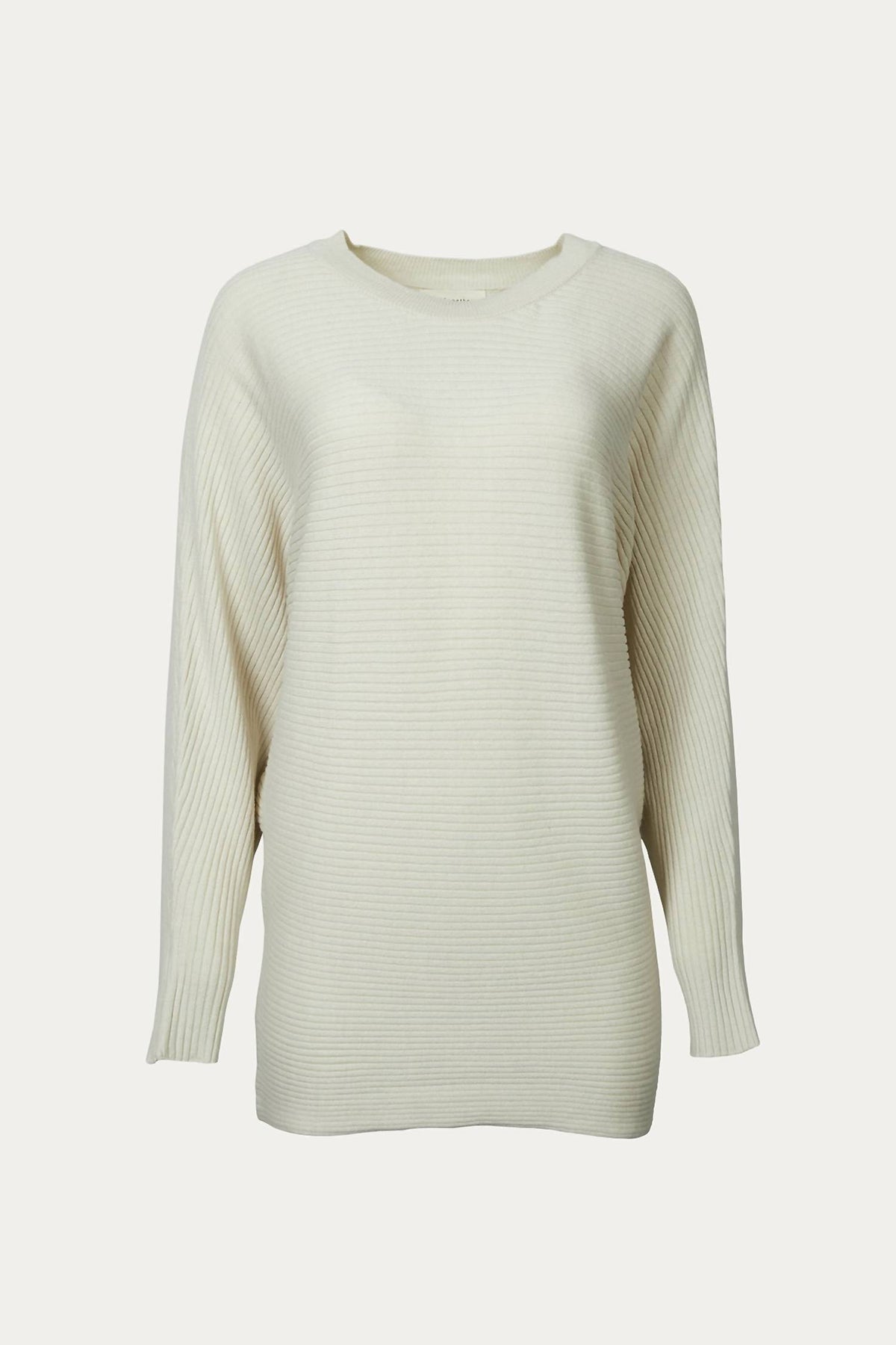 RIBBED COTTON-BLEND OVERSIZED SWEATER