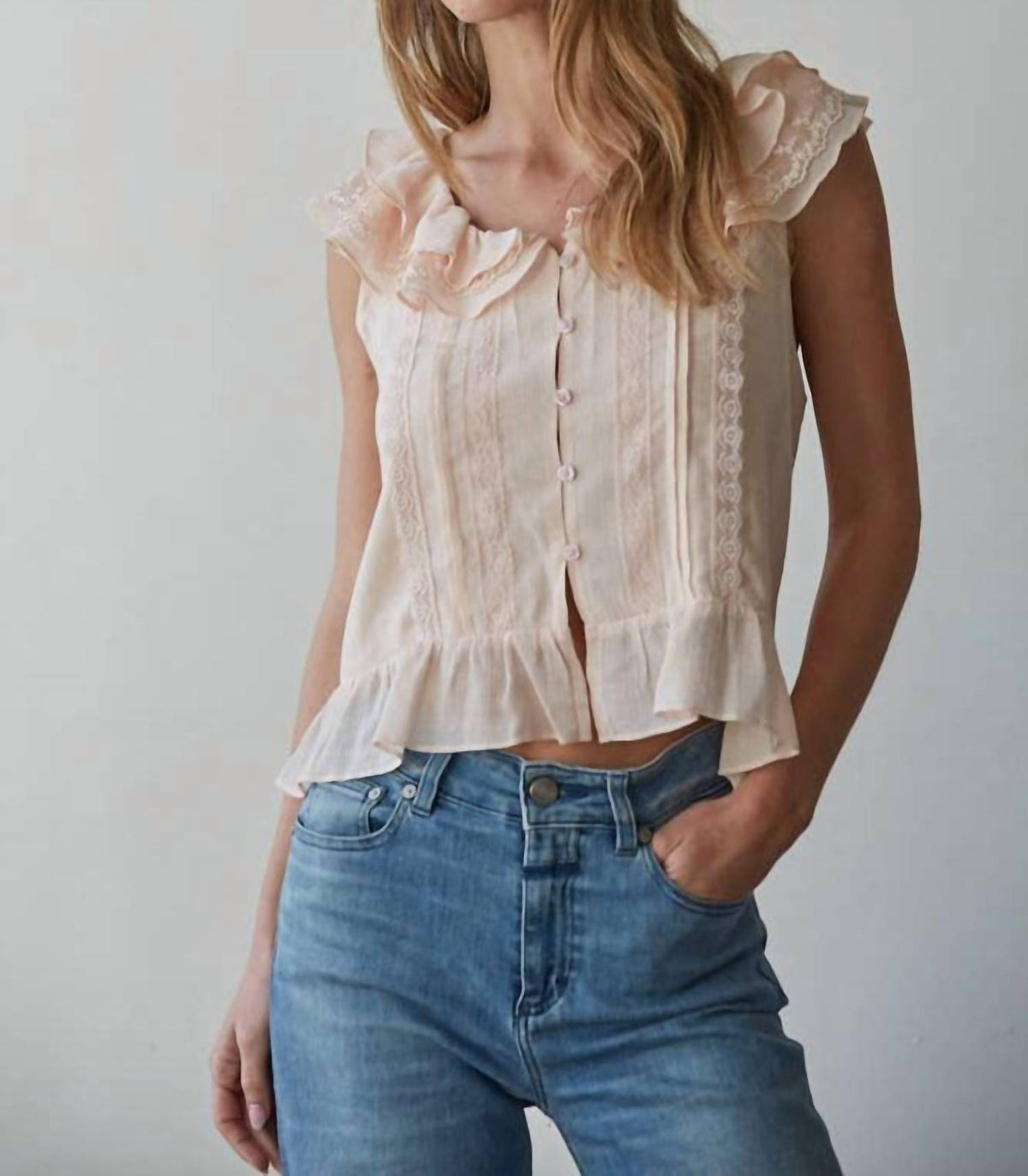 By Together - Ruffle Collar Top