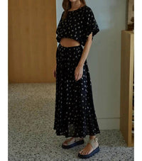 By Together - Silk Long Skirt with Lining and Side Pockets