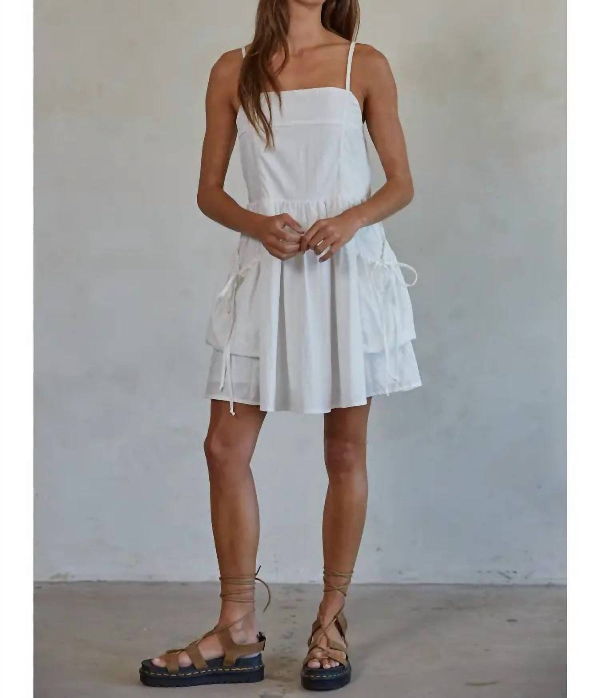 By Together - Square Neck Pocket Mini Dress