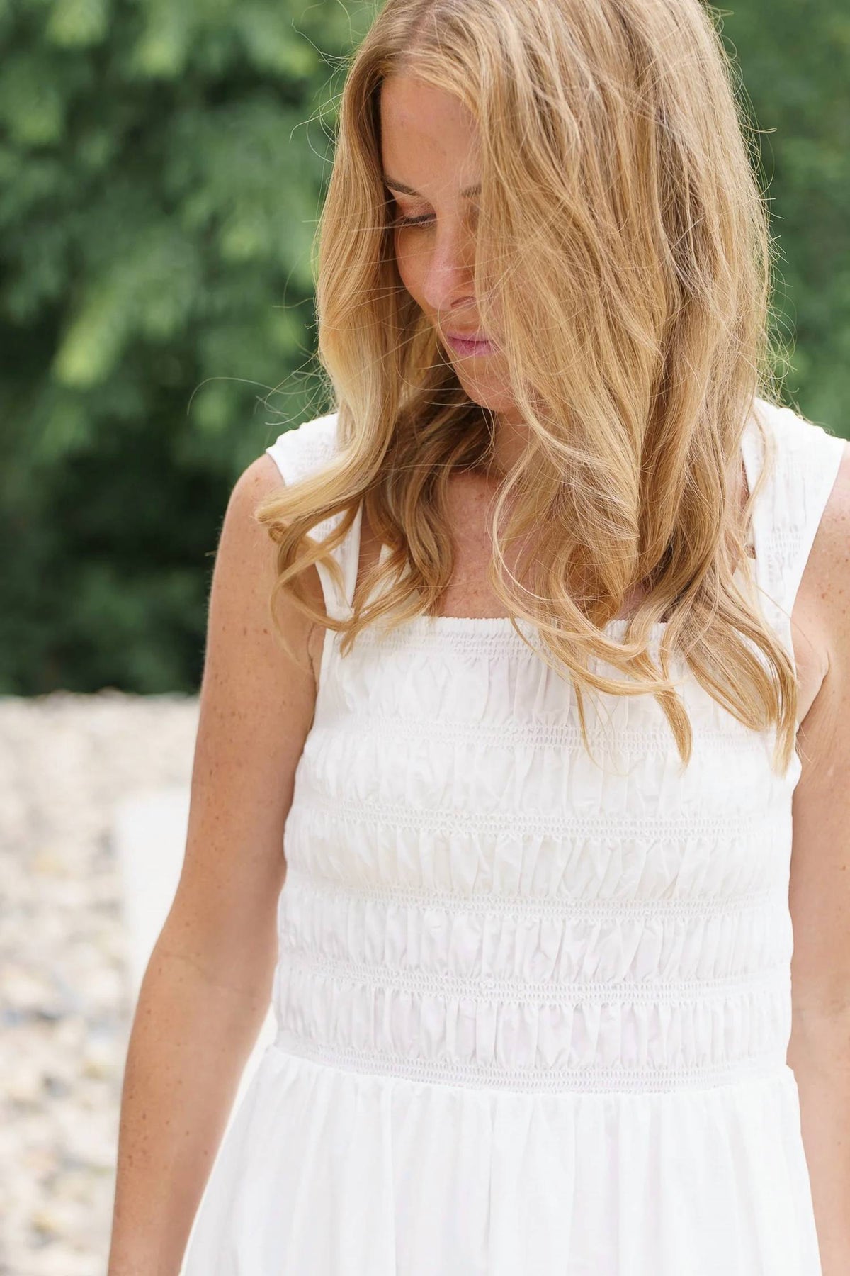 By Together - Square Neck Smocked Dress
