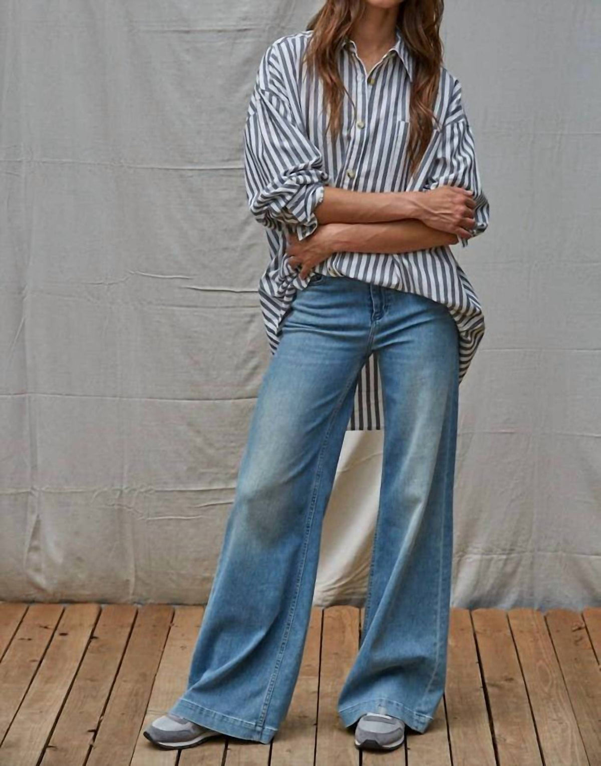 By Together - Striped Oversized Shirt