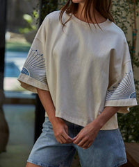 By Together - Threaded Tee - clothing - cotton - patterned